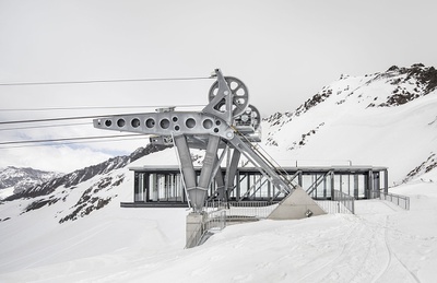 Anerkennung des Landes Tirol für Neues Bauen 2020: Falginjochbahn, Kaunertal, 2019 (Architektur: Baumschlager Hutter Partners)
