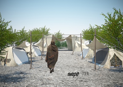 Ersi Krouska, Penelope Pop-Up, ‘Pop it up and settle – fold it, wear it and walk – weave your path through life.’