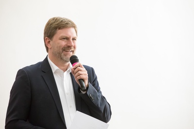 Ausstellungseröffnung "we are here! 3 Versuche", Markus Bogensbeger, GF HDA