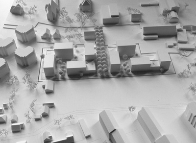 Modell Wohnbau Bärnbach Zentrum – © Martin Strobl Modell Wohnbau Bärnbach Zentrum