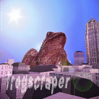 Frogscraper, Figurative Architektur, 2003 – © SPLITTERWERK Frogscraper, Figurative Architektur, 2003