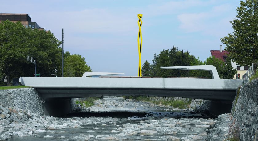 Dornbirn (V); Sägerbrücke; Bauherr_in: Stadt Dornbirn / Land Vorarlberg, Straßenbau; Architektur: Architekturwerkstatt Dworzak-Grabher, Lustenau