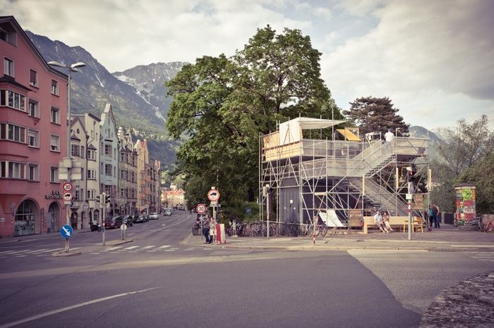 Die stattSTUBE war der zentrale Ort der Architekturtage 2012 in Tirol – Foto Hanno Mackowitz