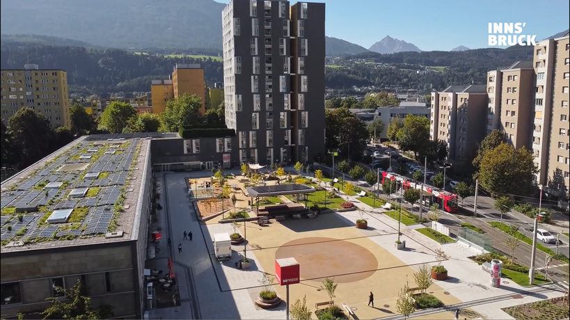 Bauherrschaft: Stadt Innsbruck - Amt Klimaneutrale Stadt - Referat Stadtklima und Umwelt
Architektur: ARGE IB, LAUP + Machné & Glanzl Architekten ZTGmbH
Foto: IKM, Stadt Innsbruck - Fabian Bär/Christoph Rauth